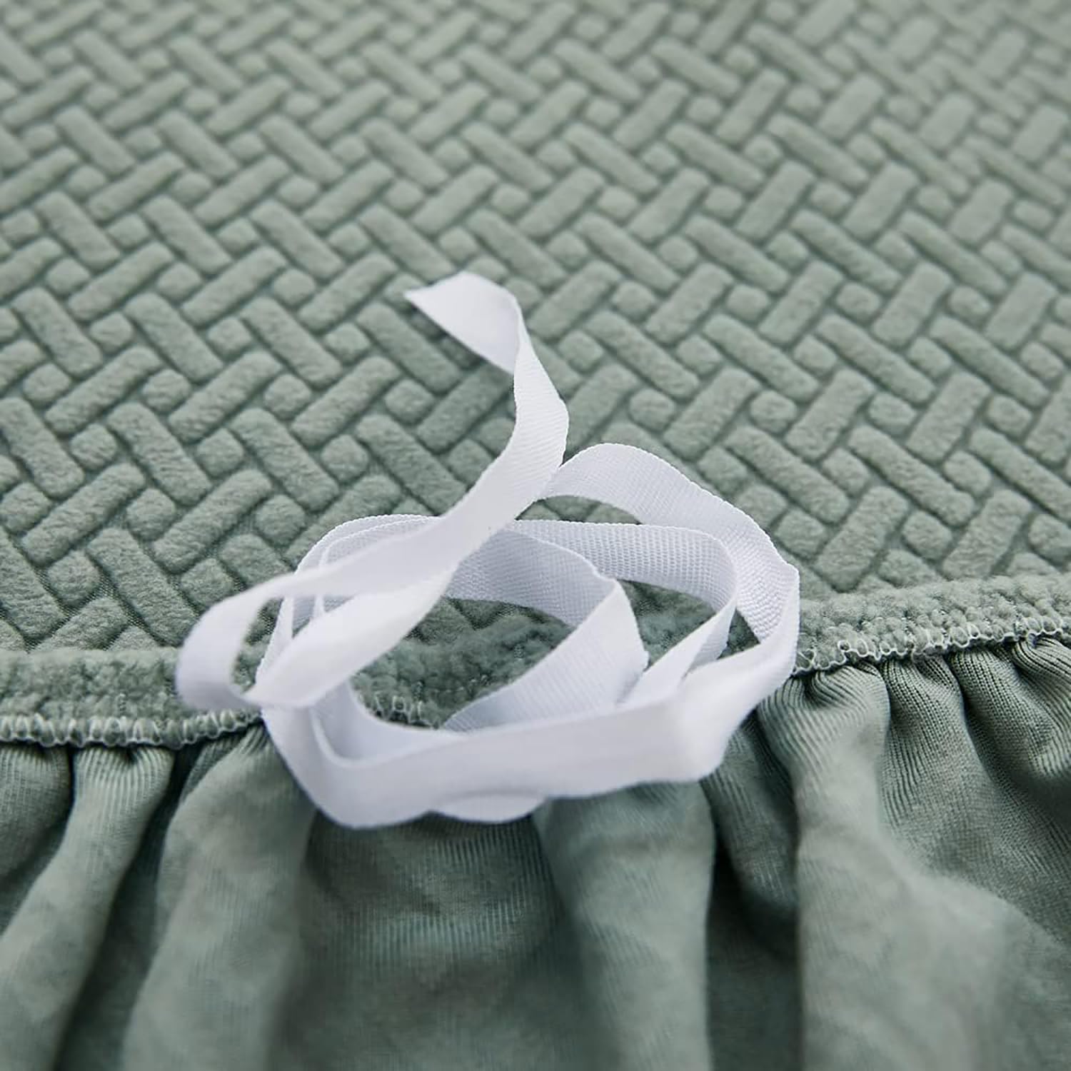 Universal Sectional Sofa Covers L - Shape 220 GSM (Pastel Green)