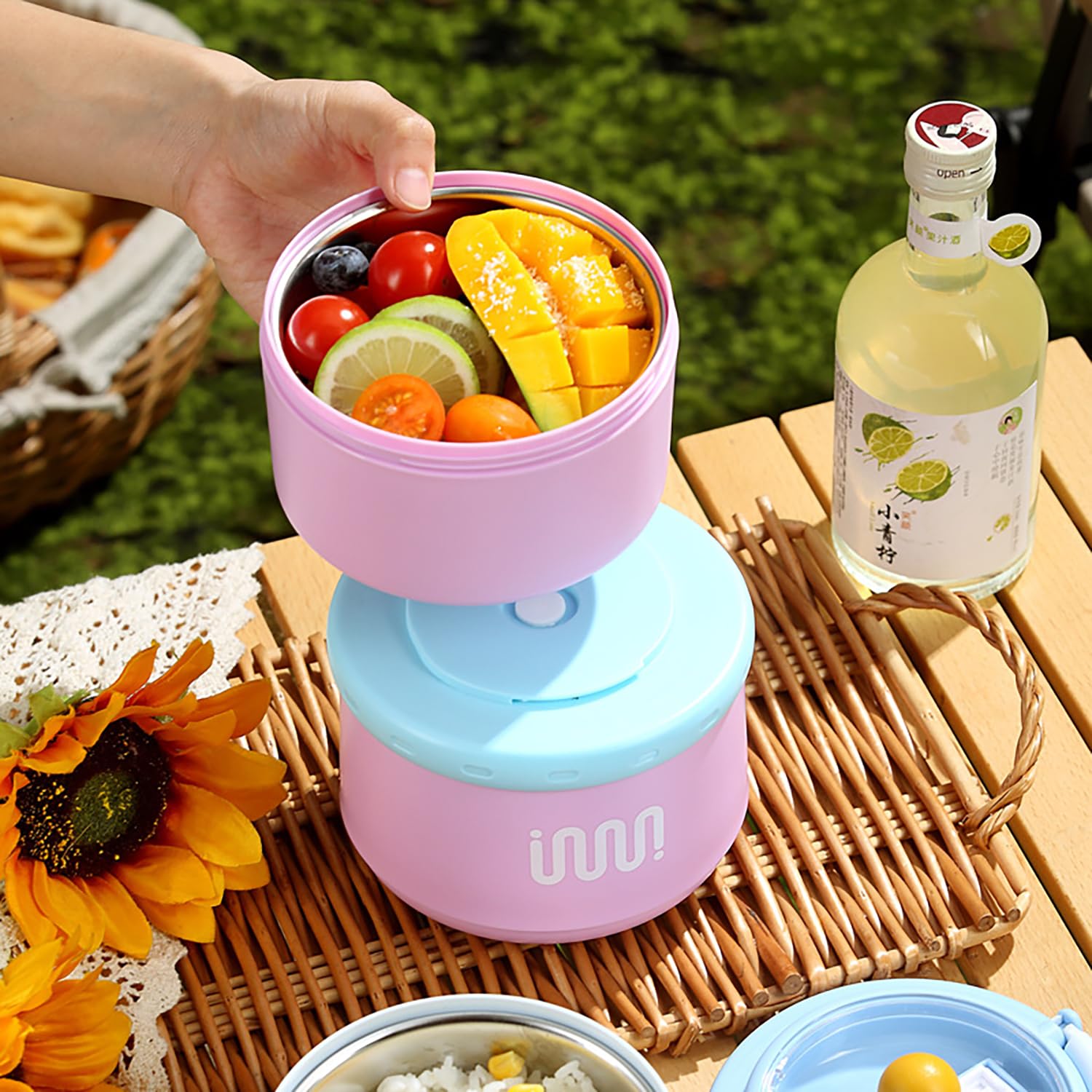 Portable 2 Layer 304 Stainless Steel Lunch Box