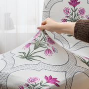 Elastic Chair Cover Stretch Removable Washable Short Dining Chair Cover (Mughal Buta)