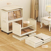 Storage Cabinet with Wheels, Rolling Organizer for Home ( 55CM, Cream)