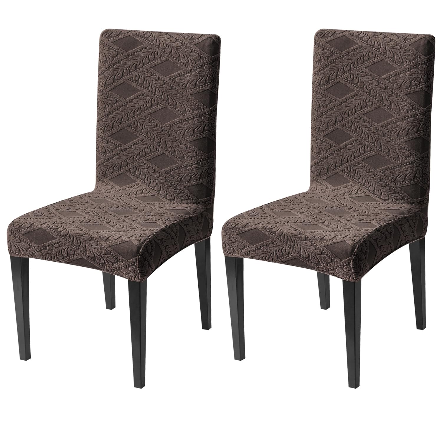 Stretchable Jacquard Chair Cover – 220 GSM- Brown
