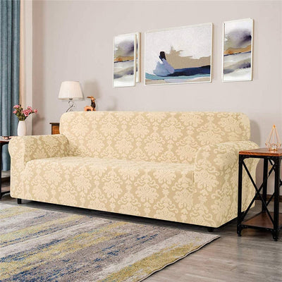 Jacquard Damask Sofa Slipcovers (Gold)