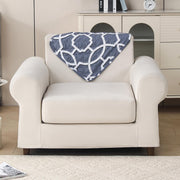 'Aura Petal Series' Quilted Sofa Mat Printed – Anti Slip (Octa Grey)