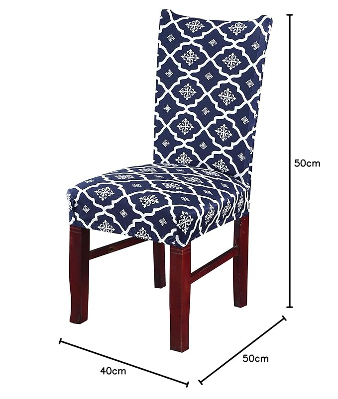 Polyester Elastic Chair Cover (Jaipur Blue)