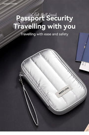 Travel Passport Pouch – Lightweight Anti-Theft Passport Organizer (Silver)