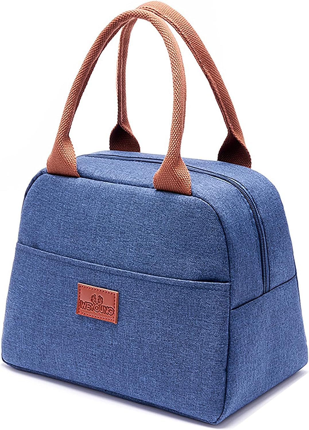 Insulated Reusable Lunch Bag Tote Bag for Women -  (Denim Blue)