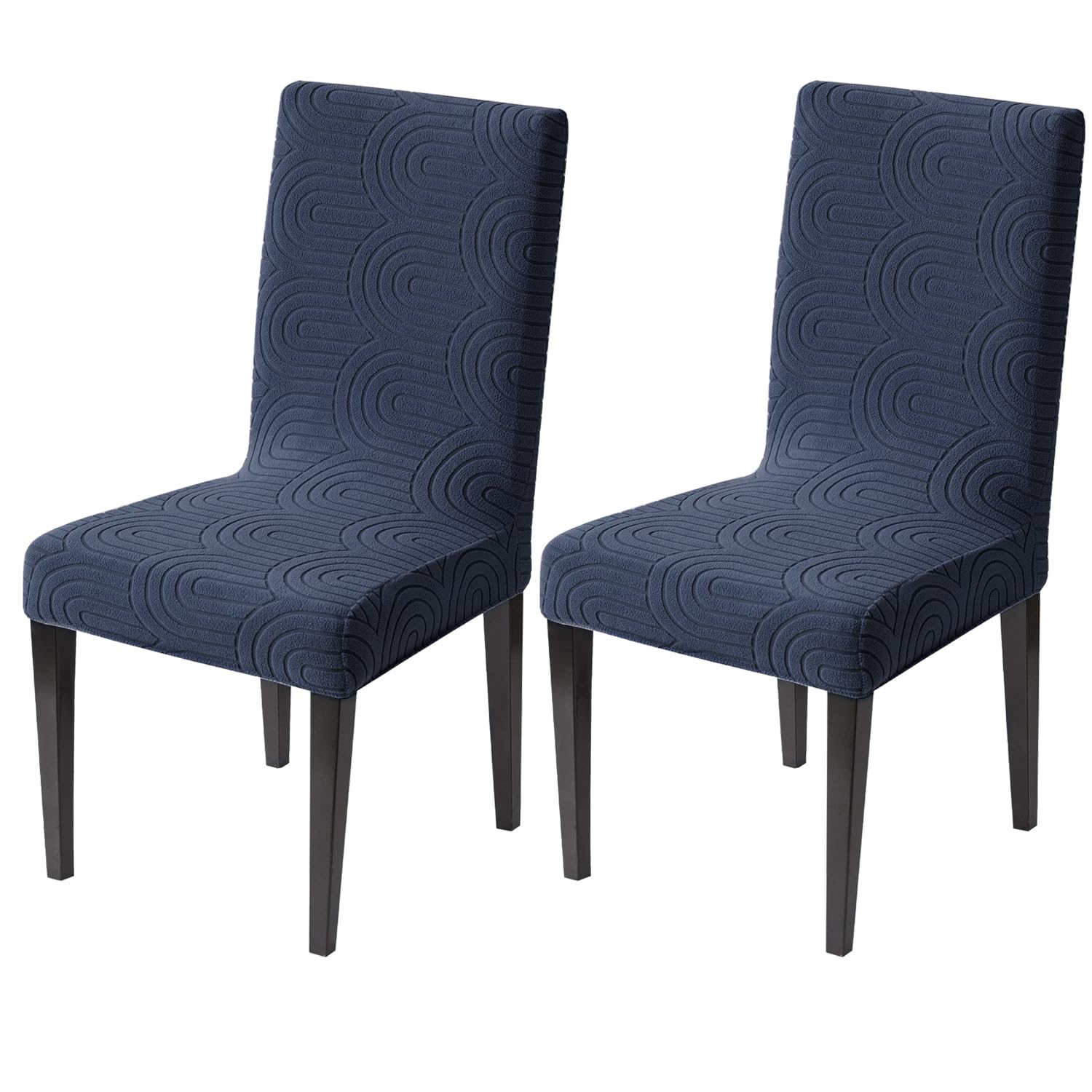 Premium Stretch Chair Cover – 220 GSM Jacquard Fabric (Navy)