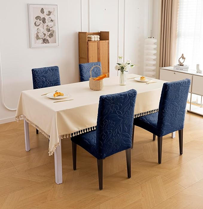 Universal Camellia Jacquard Waterproof Chair Cover (Dark Blue)