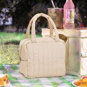 Striped Design Soft Insulated Lunch Bag