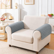 Ridge Plush Sofa Mat Design - Charcoal Soft Plush Fabric