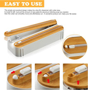 3-in-1 Magnetic Wrap Dispenser & Cutter Towel Organizer