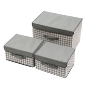 3 Pack Foldable Storage Bin with Lid and Handle