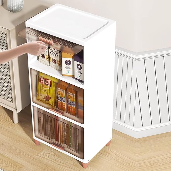 Plastic Storage Cabinet Flip-Top with Utility Storage Unit (White)