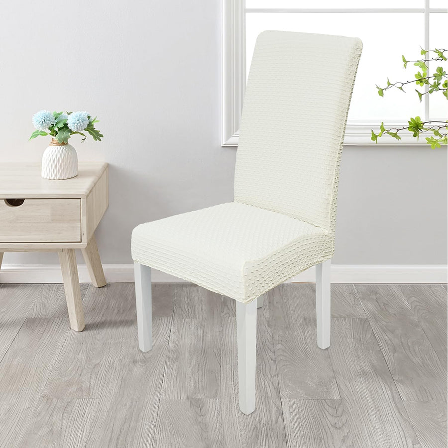 Stretchy Universal Jacquard Chair Cover-Cream