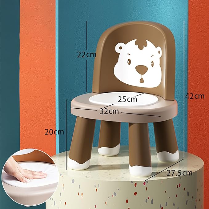 Detachable Baby Chair - Adjustable Plastic Backrest Chair & Stool for Toddlers