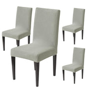 Decorative Dining Chair Cover – 220 GSM Stretch Jacquard Fabric (Grey)