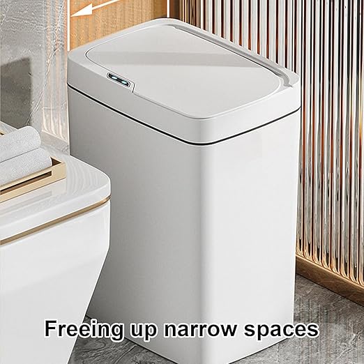 Automatic Bathroom Trash Can with Lid Motion Sensor Touchless (18Litre)