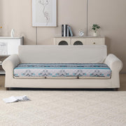 'Aura Petal Series' Quilted Sofa Mat Printed – Anti Slip (Boho Green)