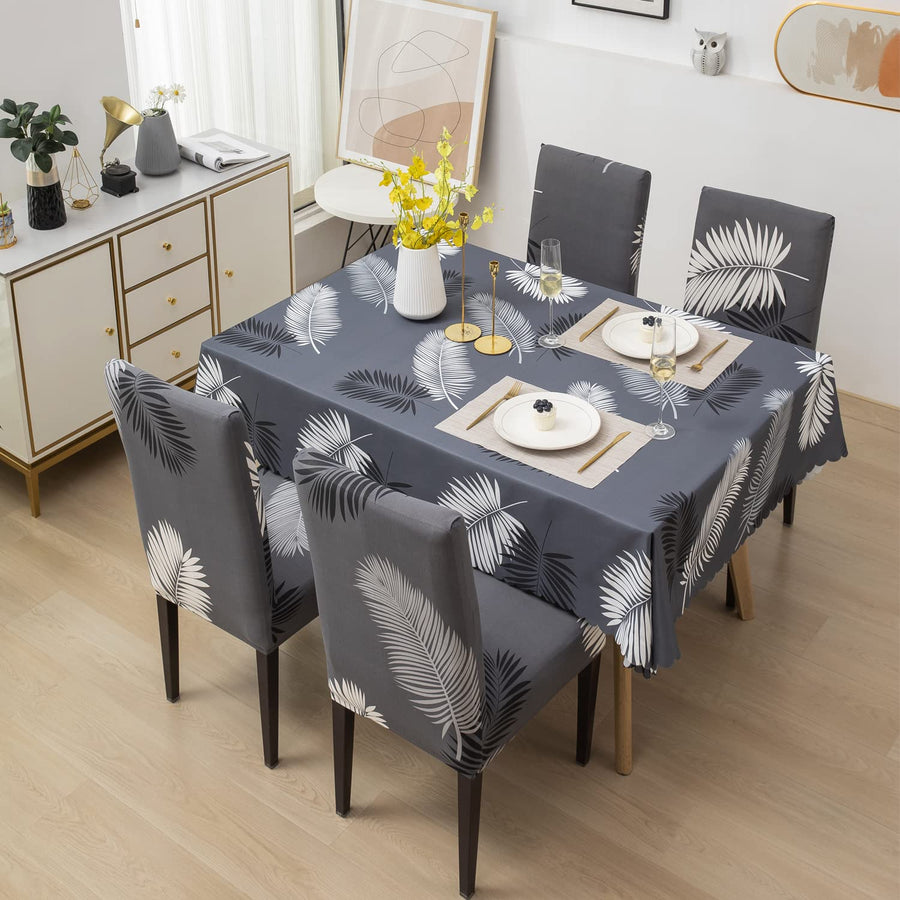 Dining Chair Cover With Table Covers (140x180cm 1 Table Cover + 4 Chair Cover)