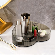 Heart Shape Cosmetic Storage Tray – Makeup Organizer, Large Capacity
