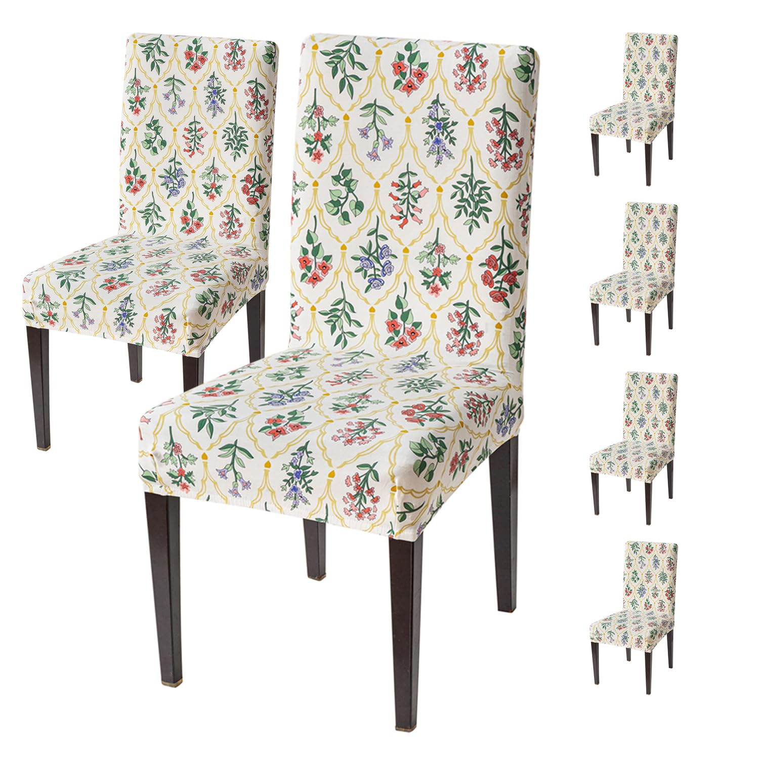 Elastic Chair Cover Stretch Removable Washable (Baghe Bahar)