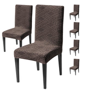 Stretchable Jacquard Chair Cover – 220 GSM- Brown