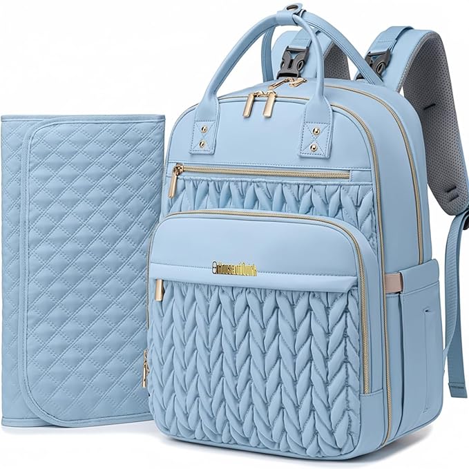 Diaper Bag Backpack for Baby – Waterproof Travel Baby Bag with Changing Pad