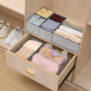 Set of 6 Foldable Storage Box Drawer Divider Organizer Basket Bins