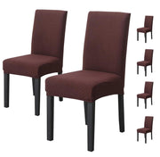 Elastic Jacquard Chair Cover Stretch Removable Washable (Dark Brown)