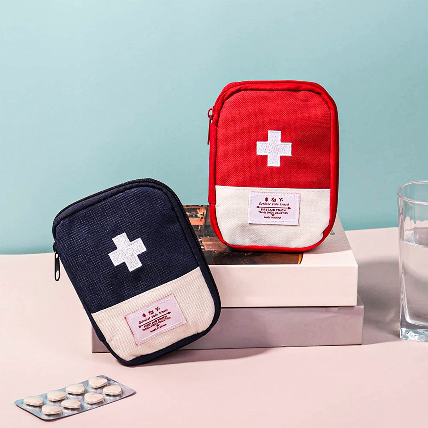 First Aid Bag,Empty First Aid Pouch,Mini Portable Medical Bag