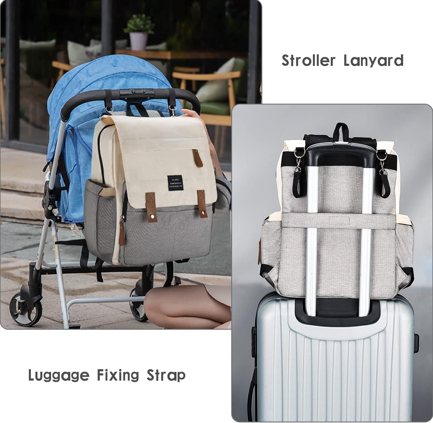 Baby Diaper Backpack with Pacifier Case