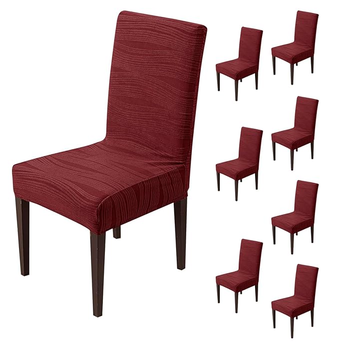 Stretchy Universal Jacquard Waterproof Chair Cover (Maroon)