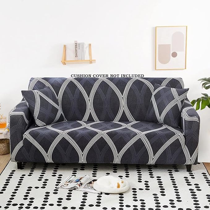 Universal Single Seater Sofa Cover Big Elasticity Cover (Fossil Grey)