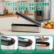 Aluminum Foil & Plastic Wrap Dispenser with Sliding Cutter-Silver