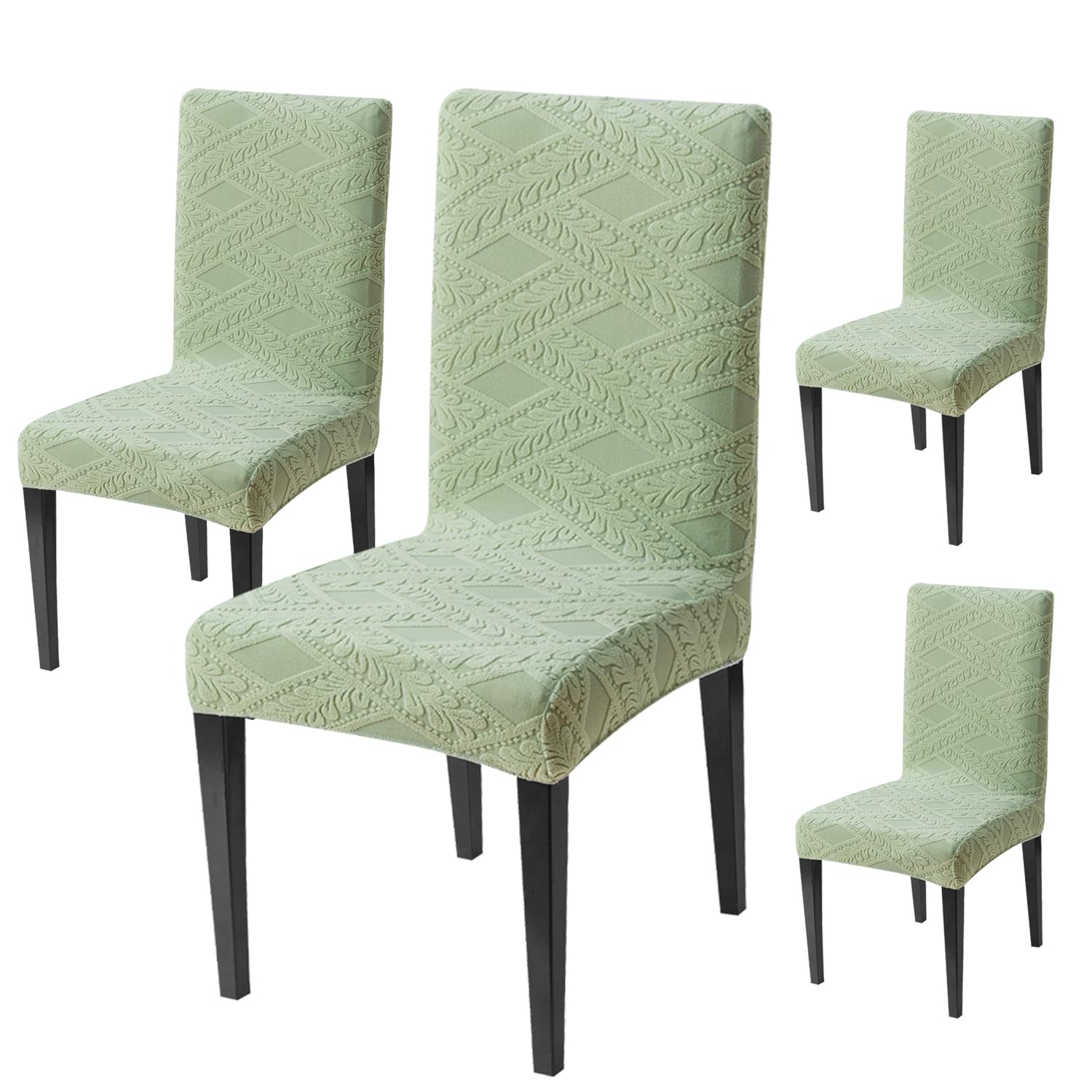 Universal Fit Stretchable Jacquard Chair Cover – 220 GSM Green