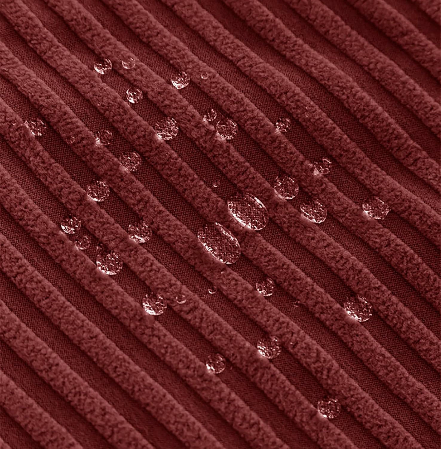 Stretchy Universal Jacquard Waterproof Sapphire Chair Cover (Maroon)