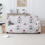 Mughal Series Anti-Slip Sofa Cover Mat with Pocket – Polyester Couch Protector(Mughal Buta)