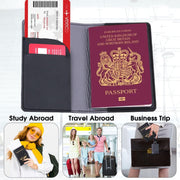Multi-Functional PU Leather Travel Passport Case