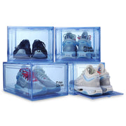 Shoe Organizer, Shoe Storage Boxes with Magnetic Door (Blue)