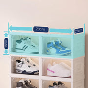 Foldable Shoe Rack | Space-Saving Shoe Organizer – White