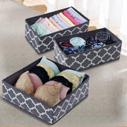 Set of 6 Foldable Storage Box Drawer Divider Organizer Basket Bins
