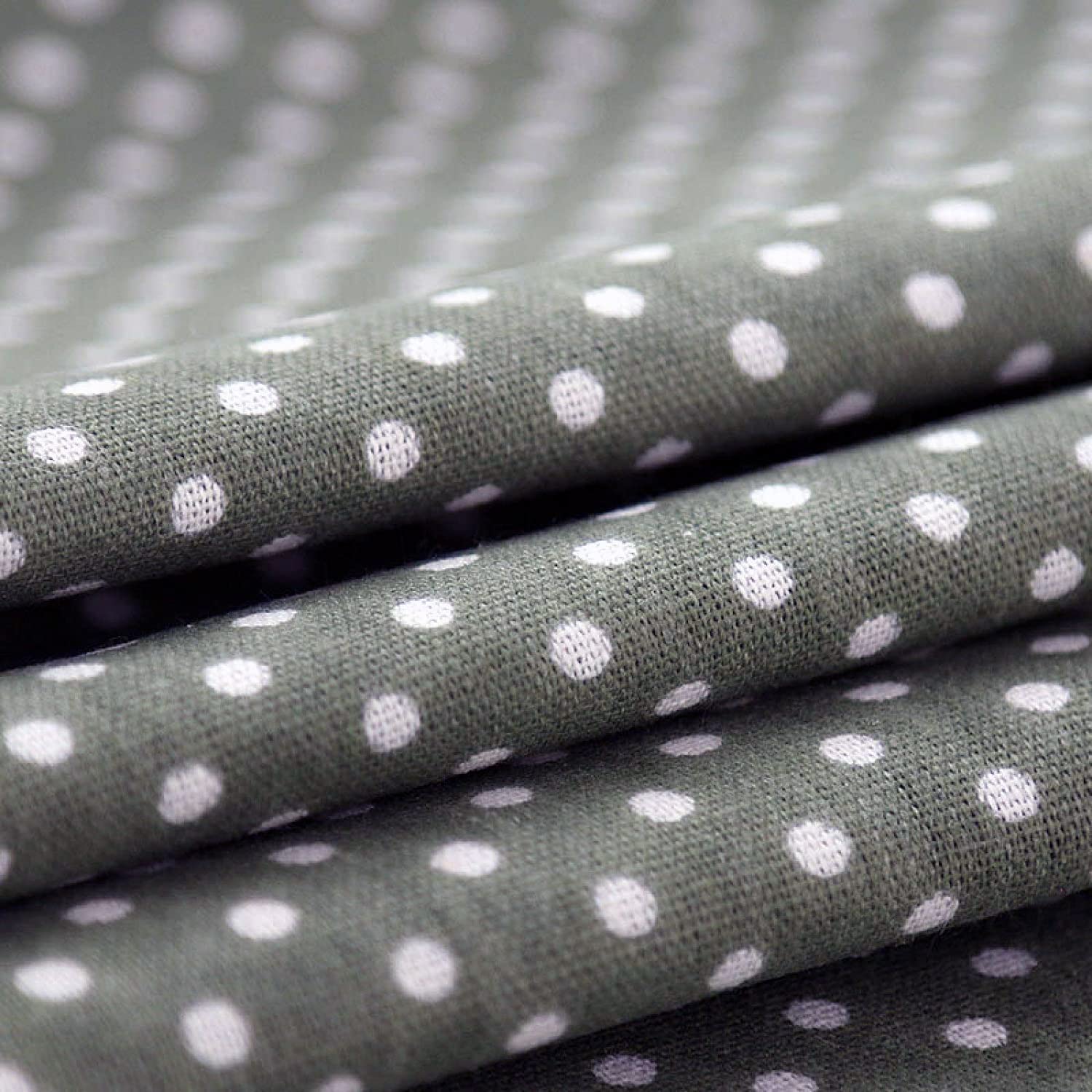 Rectangle Cotton Linen Table Cloth (140x180cm, Grey Polka)