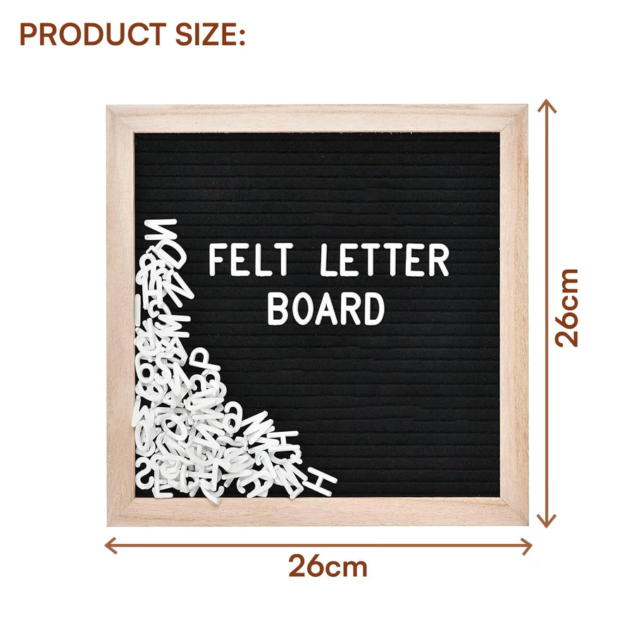 Felt Letter Board 10x10 Inch with Stand & 170 Letters