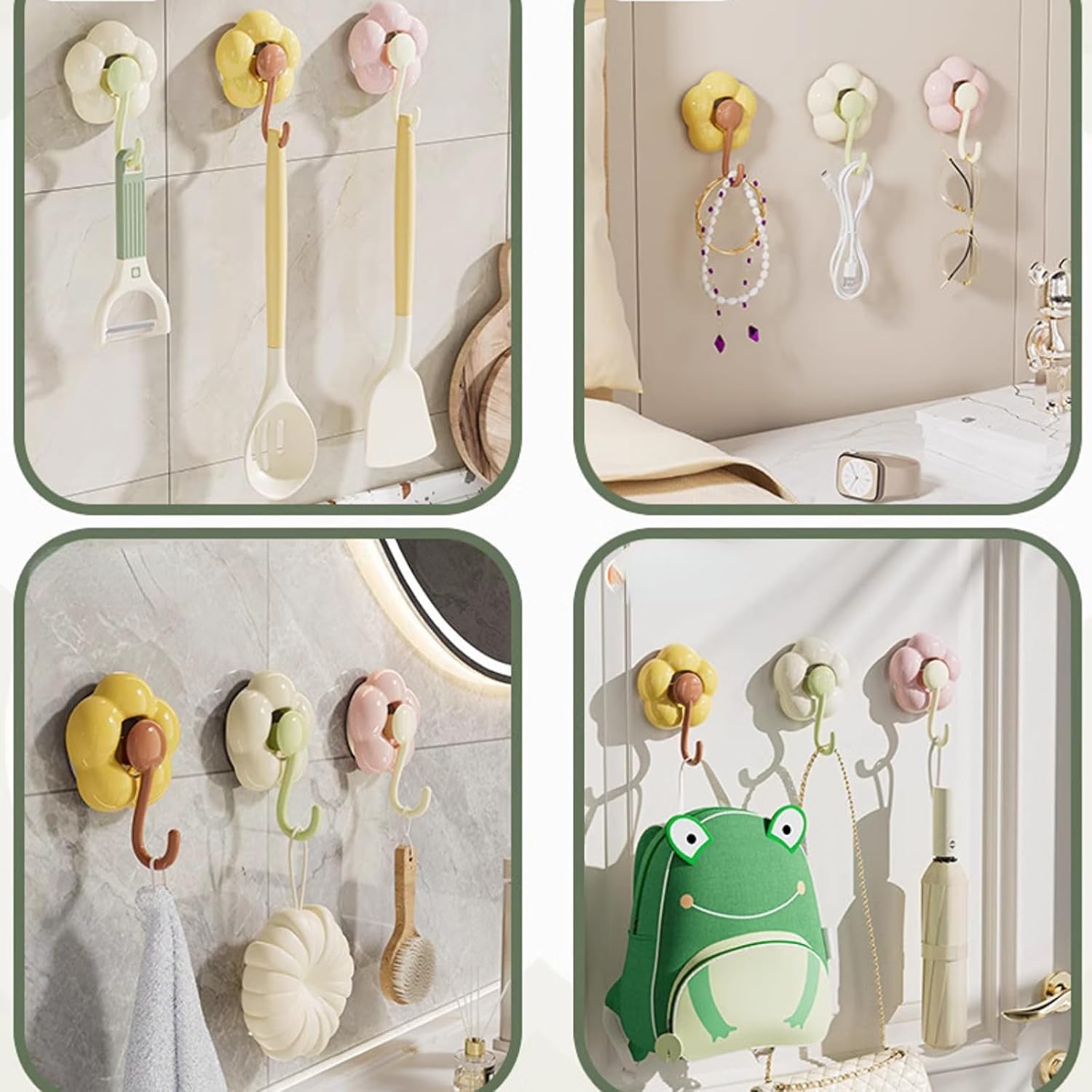 No-Trace Suction Cup Wall Hooks – 3-Pack Reusable & Heavy-Duty (Multicolor)