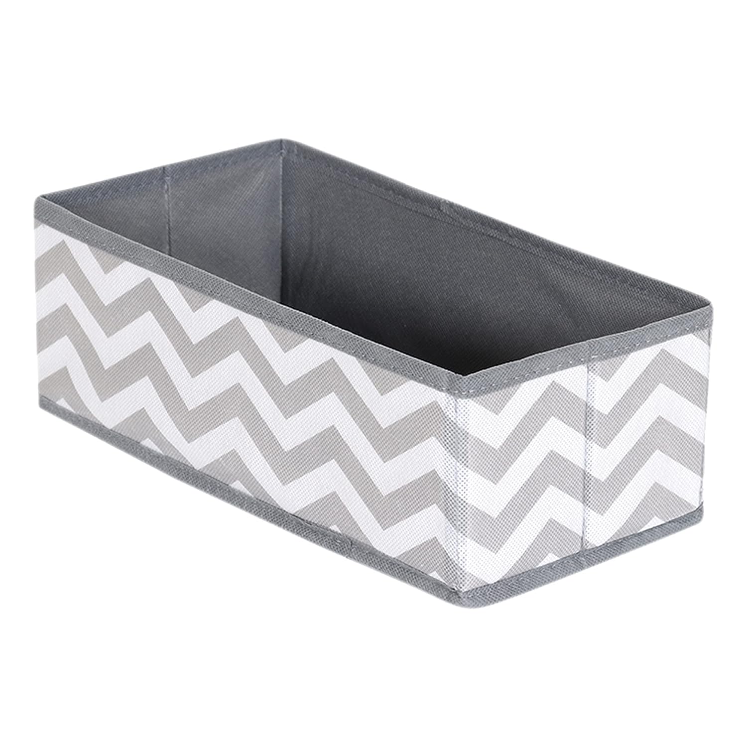 Storage Box/ Organizer Cube for Closet/ Dresser/ Drawer - Set of 3 Grey Wave