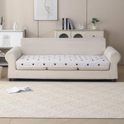 'Gulnaar Series' Printed Quilted Sofa Cover for 1/2/3/4 Seater – Anti-Slip (Mocha Mist)