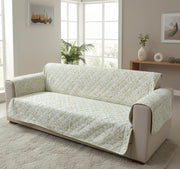 Mughal Series Anti-Slip Sofa Cover Mat with Pocket – Polyester Couch Protector(Sunny Bloom)
