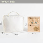 Jewelry Organizer Book with 36 Pockets - White