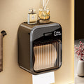 Punch-Free Paper Holder Wall-Mounted Paper Box (Black)