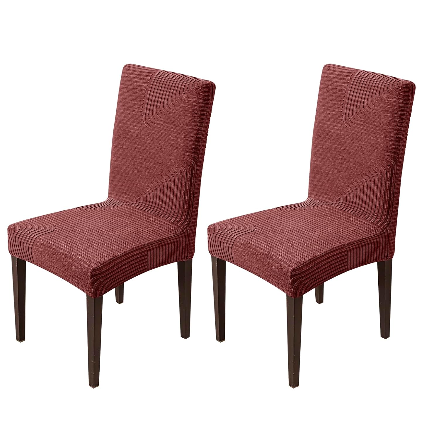 Stretchy Universal Jacquard Waterproof Sapphire Chair Cover (Maroon)